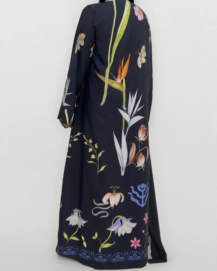 Layuna Abaya — Dark Floral