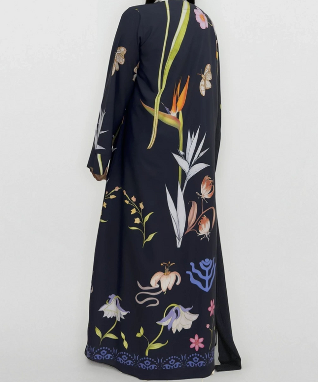 Layuna Abaya — Dark Floral
