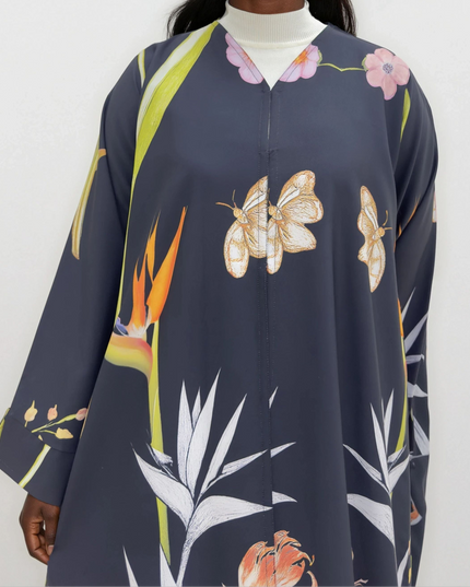 Layuna Abaya — Dark Floral